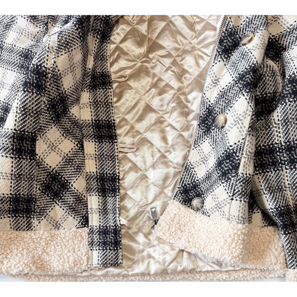 POWDER‎ RIVER OUTFITTERS - Women's Plaid Berber Wool Blend Jacket - X-Large - XL - Picture 8 of 8